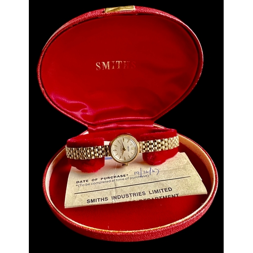 346 - 9ct Gold Smiths Ladies Watch