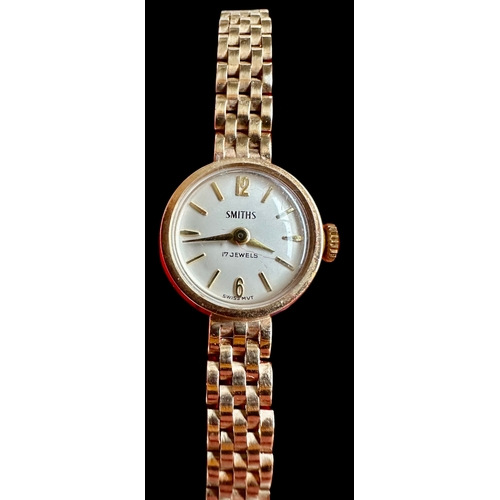 346 - 9ct Gold Smiths Ladies Watch