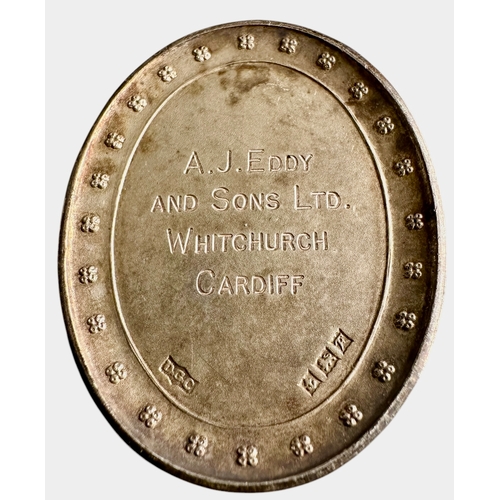 394 - Hallmarked Silver Medal International Baker & Confectioners Exhibition London 1955 Weight 28g