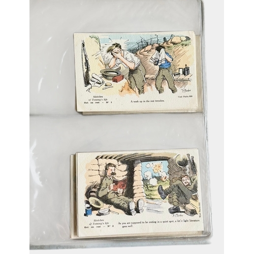 94 - 1916-1918 World War One Postcards “Sketches Of Tommys Life” By F Mackain Complete 4 Sets - Set 1 In ... 