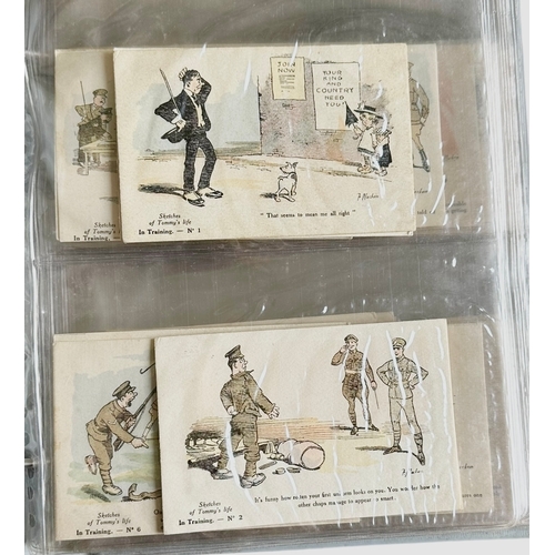 94 - 1916-1918 World War One Postcards “Sketches Of Tommys Life” By F Mackain Complete 4 Sets - Set 1 In ... 