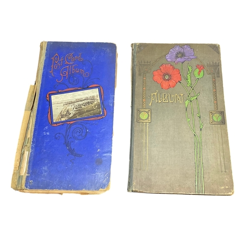 95 - 2 Edwardian Postcard Albums approx.120 Cards