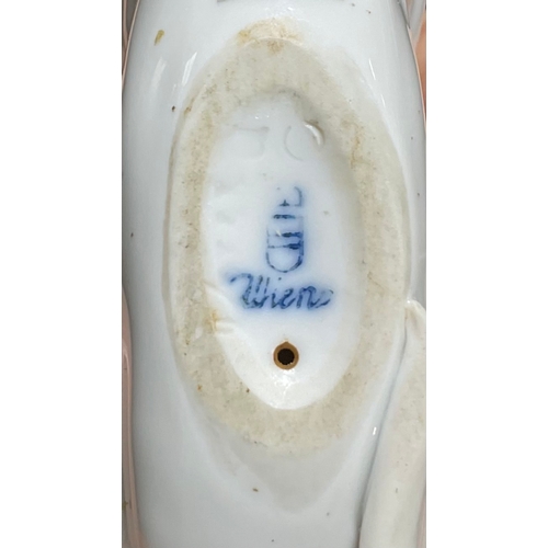 107 - Augarten Porcelain Greyhound Dog Figurine Vienna  (front leg repair). 27cm Long