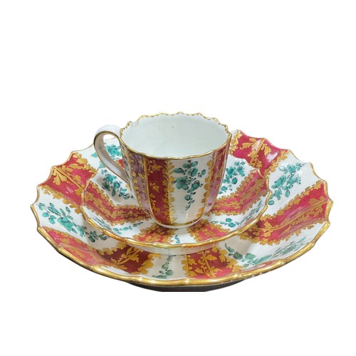 111 - Chelsea Derby Trio , Gold Anchor / D Mark 1772–1777 Chip on Cup.