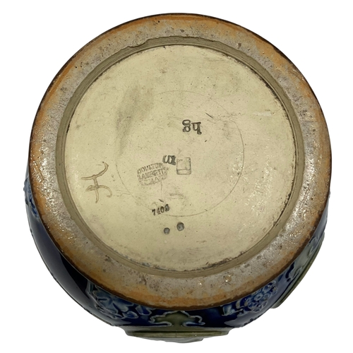 121 - Doulton Lambeth stoneware jug commemorating Queen Victoria's Diamond Jubilee in 1897. Jane Hurst.