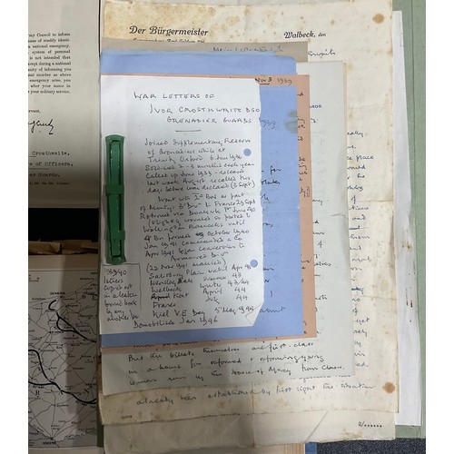 124 - Archive of Major Ivor Crosthwaite D.S.O. Grenadier Guards. Incl.  Distinguished Service Order  Certi... 