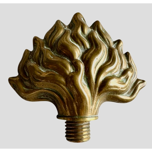 196 - Large Antique Brass Sacred Heart Holy Water Vessel With Engraved Decoration Size 16cm x 8cm x 2cm