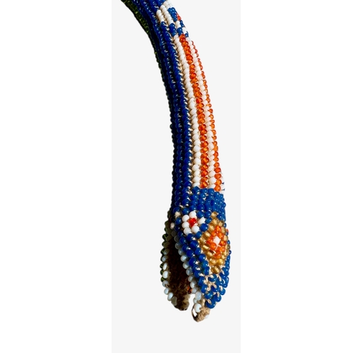 202 - WWI Ottoman / Turkish Prisoner Of War Beadwork Snake Length 53cm