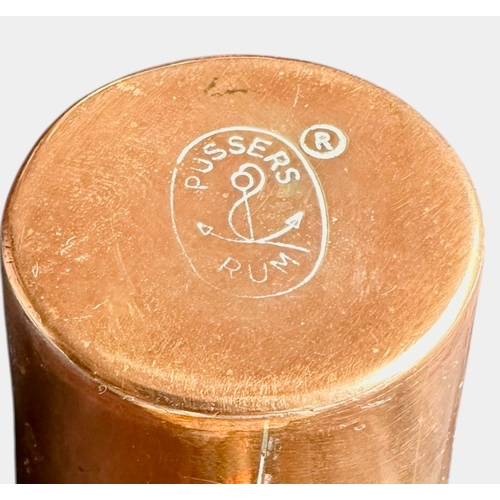204 - Pussers Rum 1/2 Gill Copper Measure HMS Euryalus. Provenance Vice Admiral Nigel Childs Was Weapons E... 
