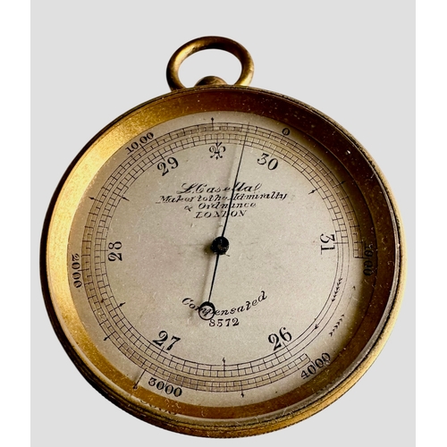 207 - Victorian Pocket Barometer (Compensated) With Built In Singers Patent Compass L Casella Maker To The... 