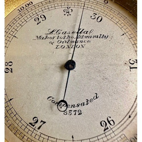 207 - Victorian Pocket Barometer (Compensated) With Built In Singers Patent Compass L Casella Maker To The... 