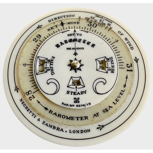 211 - Antique Negretti & Zambra Pocket Forecaster Size 5.5cm