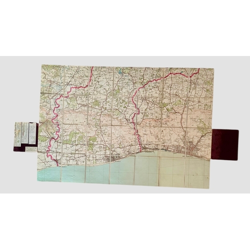 213 - A Linen Backed Hunt Map For Crawley & Horsham Hunt