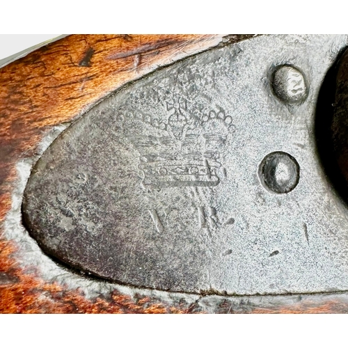 217 - A Victorian Percussion Cap Pistol LSA Co (London Small Arms) Lock 1871 Swivel Ram Rod Size 39cm x 10... 