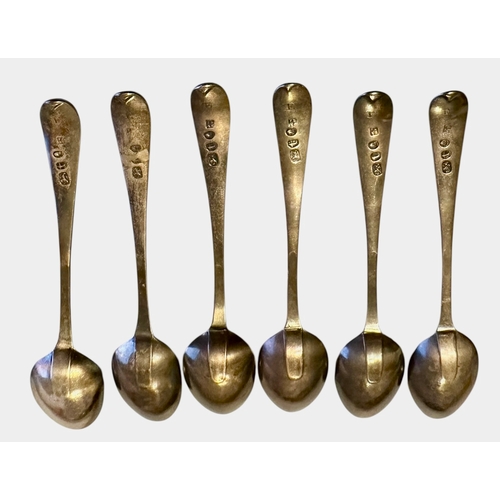 231 - Set Of 6 Peter & Ann Bateman Silver Teaspoons 1794 Weight 73g Length 13cm
