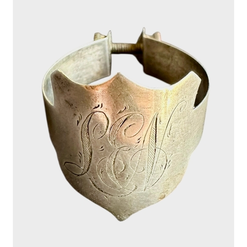 235 - Victorian Silver Bicycle Head Badge Birmingham 1899