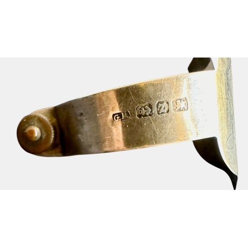 235 - Victorian Silver Bicycle Head Badge Birmingham 1899