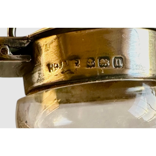 241 - Silver Topped Whisky Noggin Birmingham 1912 Size 10.6cm x 5.6cm