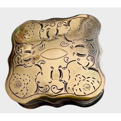 242 - 19th Century Dutch Silver Peppermint Box 1857 Size 4.5cm x 4.5cm x 1.2cm