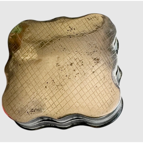 242 - 19th Century Dutch Silver Peppermint Box 1857 Size 4.5cm x 4.5cm x 1.2cm