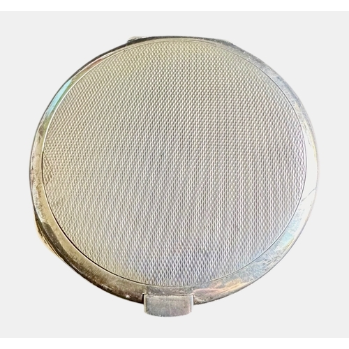 243 - Argyll & Sutherland Highlander Regimental Silver & Enamel Powder Compact Birmingham 1933 Size 7.5cm