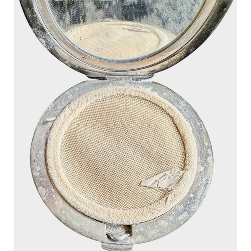 243 - Argyll & Sutherland Highlander Regimental Silver & Enamel Powder Compact Birmingham 1933 Size 7.5cm