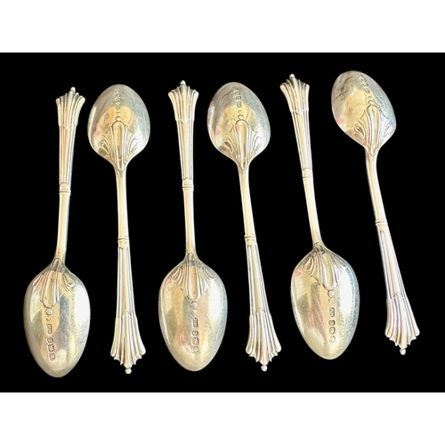 244 - Set Of 6 Silver Teaspoons Weight 93g