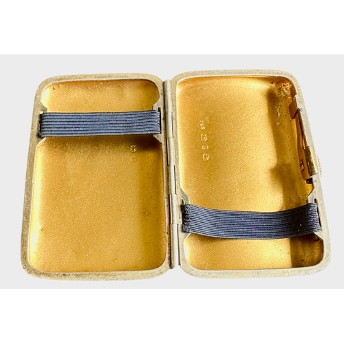 246 - Small Silver Cigarette Case Decorated With Flowers And Leaves And Vacant Shield Cartouche Weight 72g... 