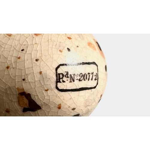 247 - Victorian Novelty Birds Egg Perfume Scent Bottle James Macintyre Silver Topped Size 6.2cm