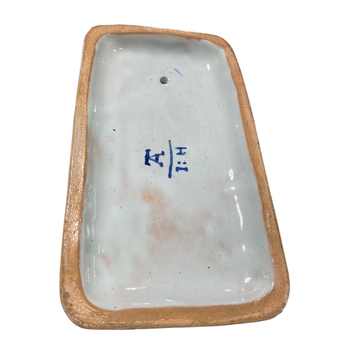 208 - A Pair of Delft Blue & White Dogs with Floral Decoration Marked for Jacobus Adriansz Halder