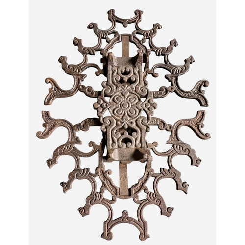 278 - A Victorian Cast Iron Folding Travelling Pen Rest / Stand RD No 348155 Size 10.5cm x 14.5cm x 10cm