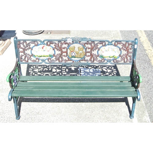 childs cast iron bench