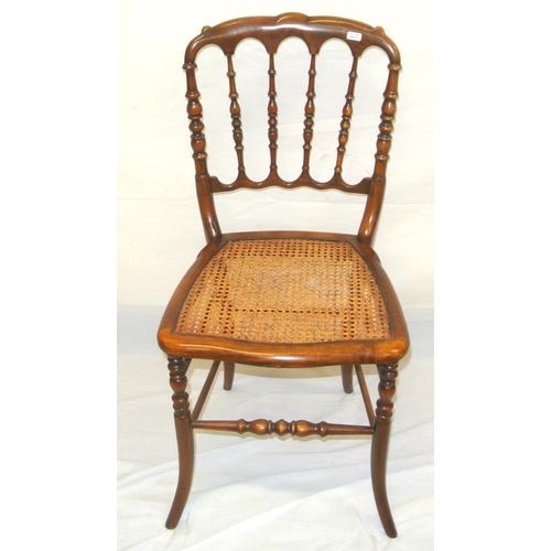 230 - Mahogany bedroom or occasional chair with turned rails