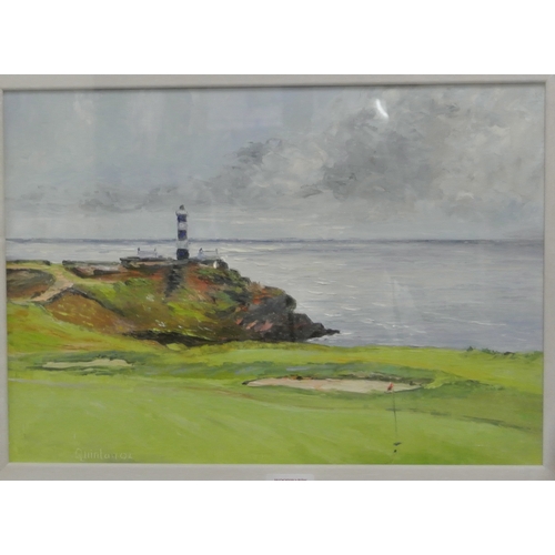 192 - Peg Quinlan 'Old Head of Kinsale' oil on board 23 x 34 Signed and dated