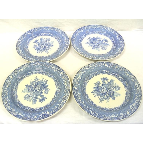 89 - Set of 4 Spode Blue-Room collection foliate decorated plates