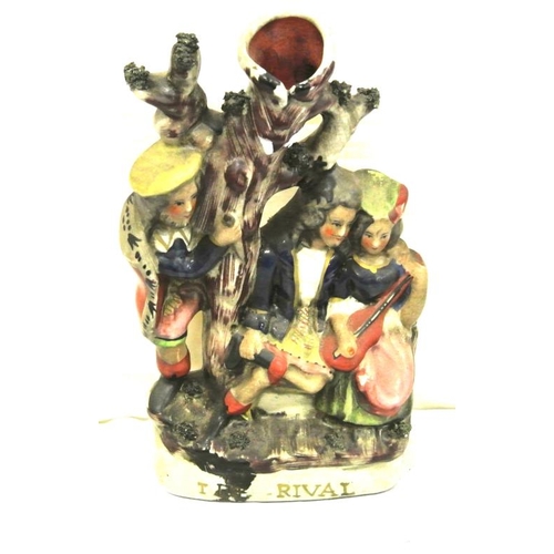 13 - Victorian Staffordshire style porcelain group 