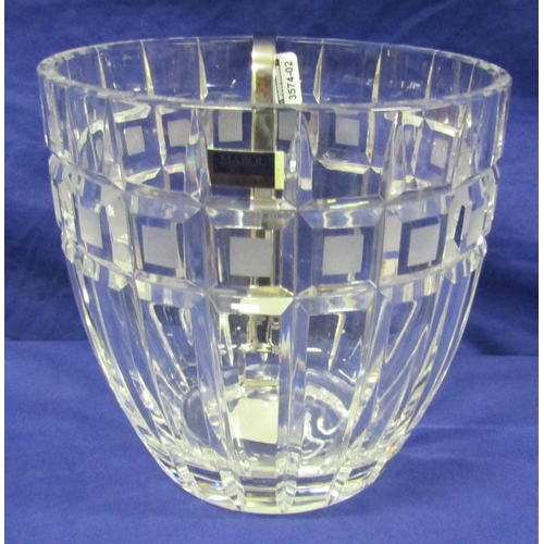 117 - Waterford crystal Quadrata ice bucket with tongs