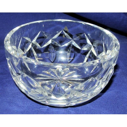 84 - Small Waterford Crystal sugar bowl with diamond decoration