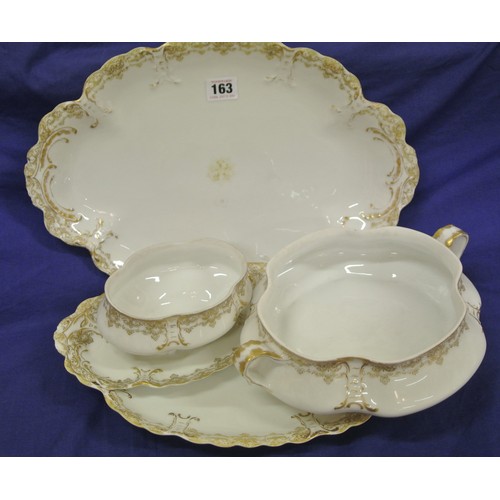 43 - 4 pieces of Limoges dinner ware with gilt decoration