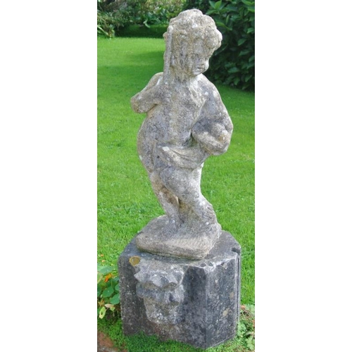 184 - Set of three garden statues 