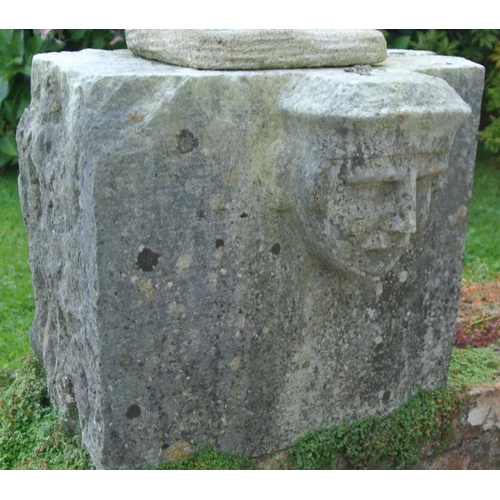 194 - Assorted lot of Cork limestone, figured stoneware, columns, etc.