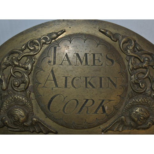 137 - 'J Aickin Cork' longcase clock face with seconds dial and date aperture