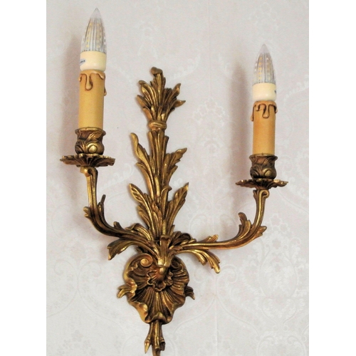 67 - Four assorted ormolu light fittings