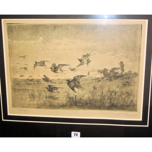 72 - French School 'The bird shoot' limited edition, signed
45x30cm