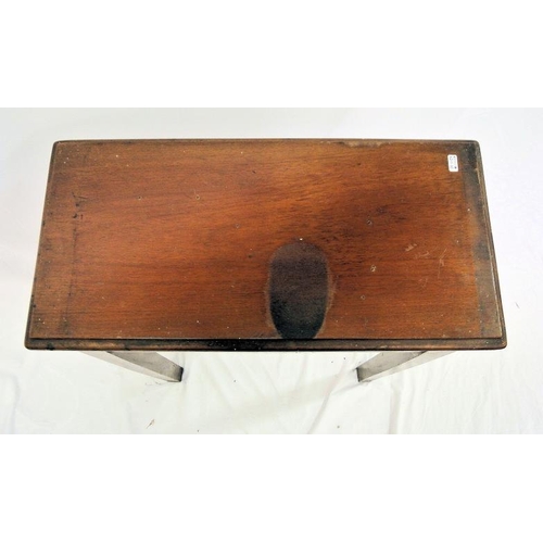 12 - Edwardian mahogany rectangular occasional table with square legs