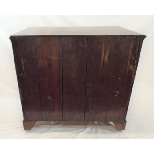 160 - Georgian mahogany knee-hole desk with frieze drawer, napery drawer, six pedestal drawers, all with b... 