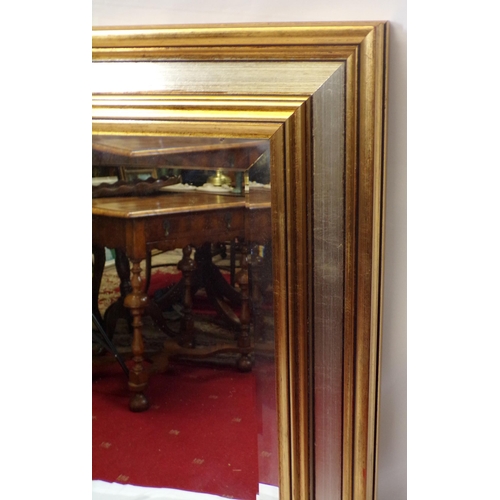 164 - Edwardian style gilt framed bevelled glass wall mirror