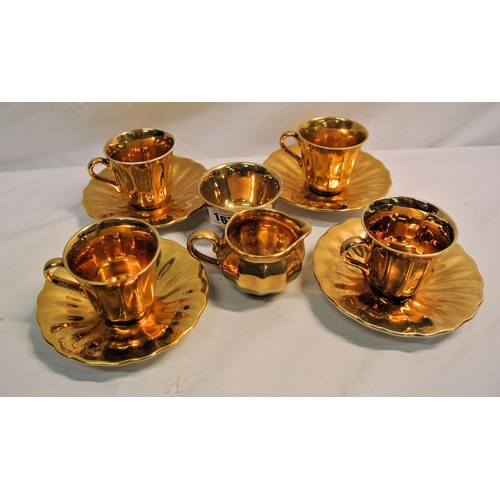 178 - Ten piece gilded Wade tea service