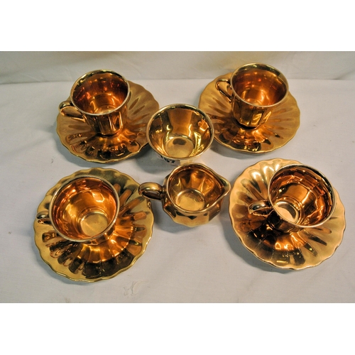 178 - Ten piece gilded Wade tea service