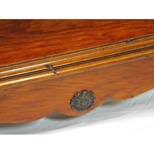 19 - Inlaid yew low bookcase with drawers and adjustable shelving